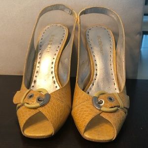 BCBG Peep Toe Sling Back Heels